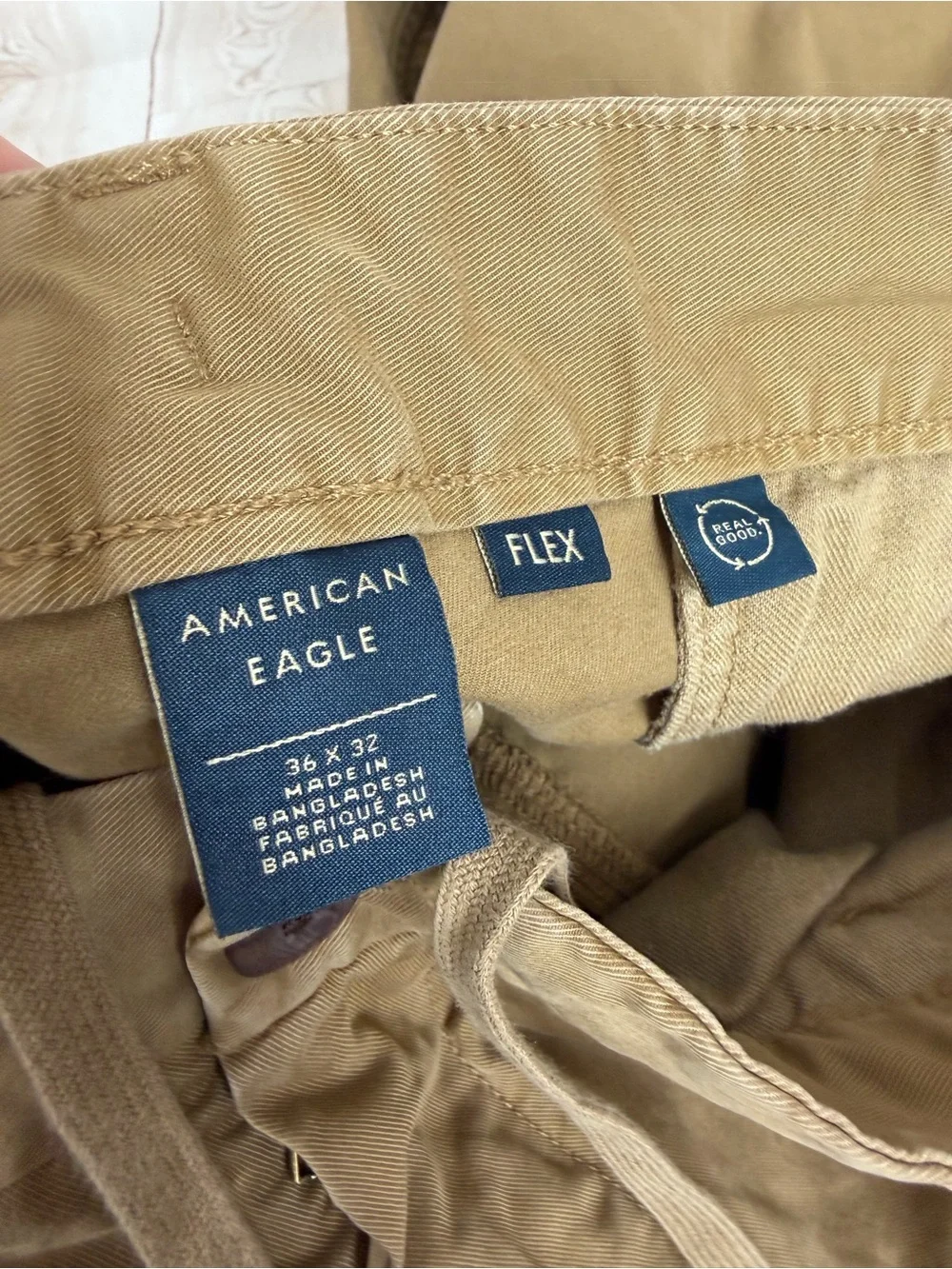 American Eagle Outfitters Men's Khaki Drawstring Chinos